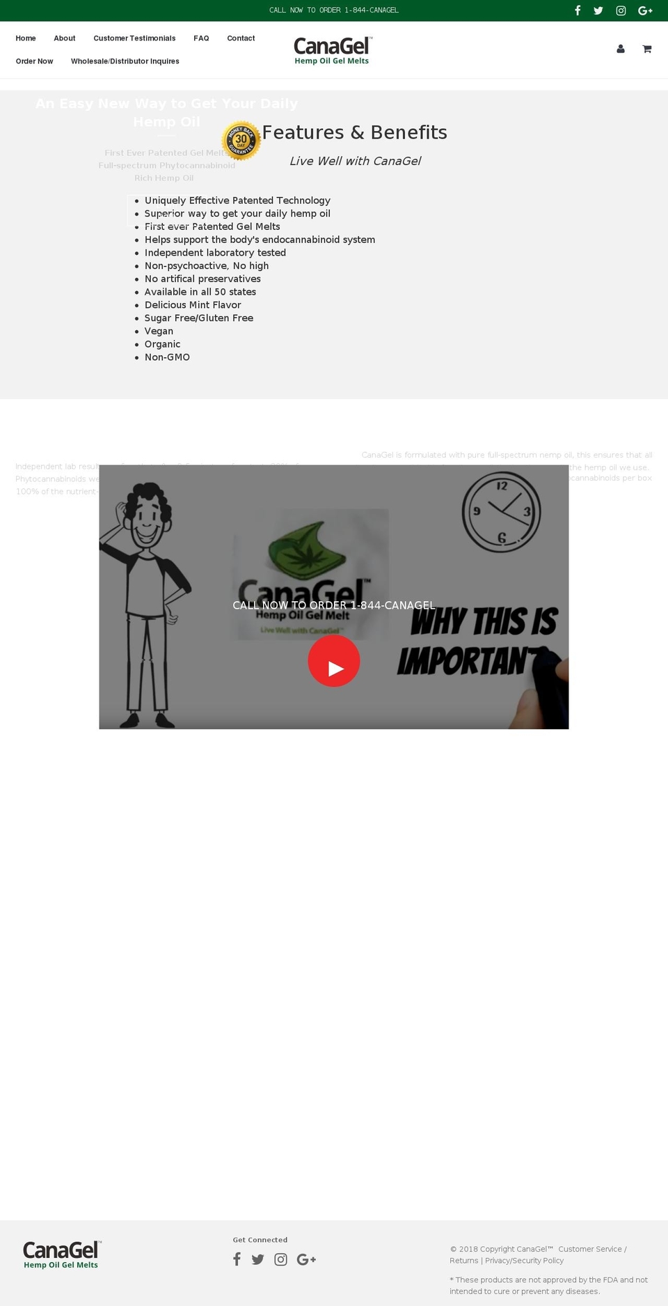 canagel.com shopify website screenshot
