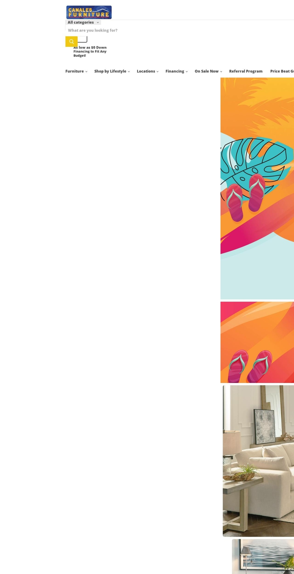 canalesfurniture-outlet.com — Shopify storefront screenshot