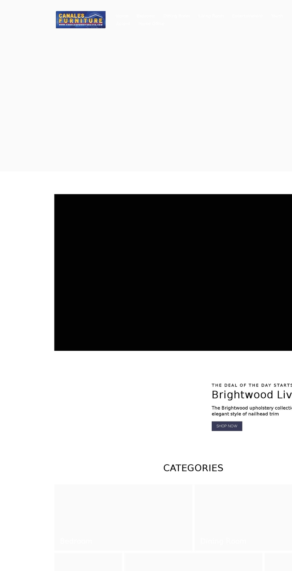 canalesfurniture.net shopify website screenshot