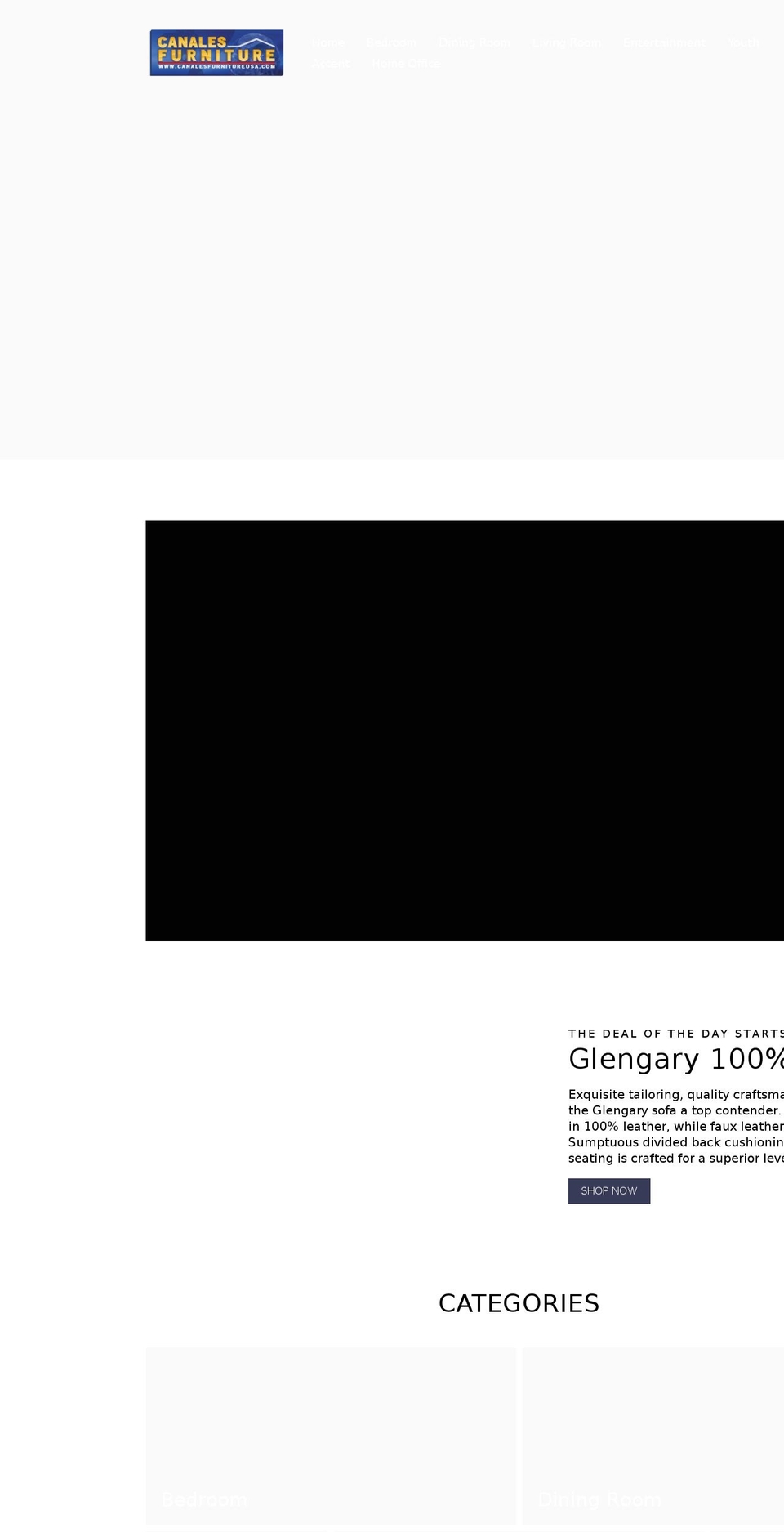 canalesfurnitureusa.com shopify website screenshot
