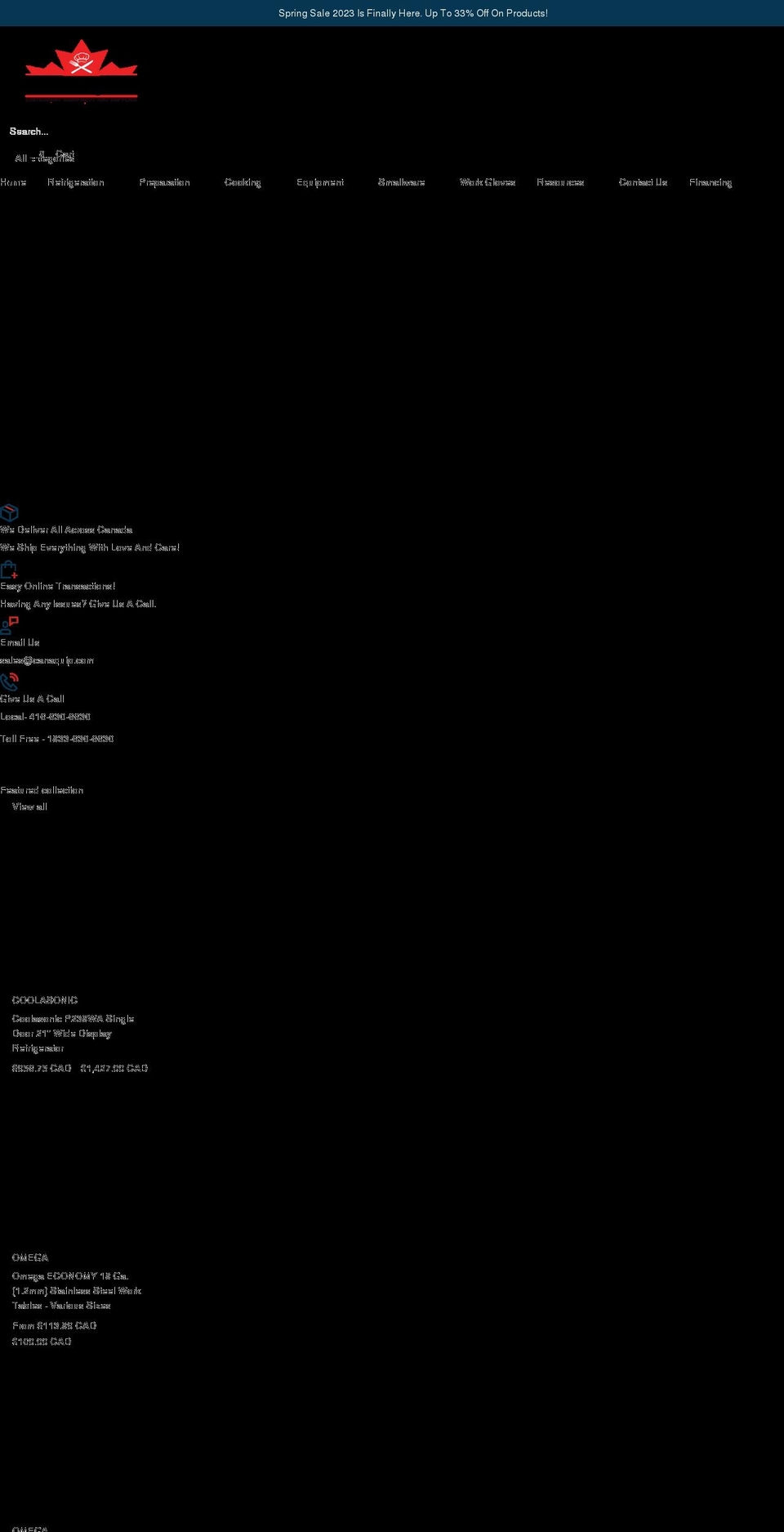 canaquip.com shopify website screenshot