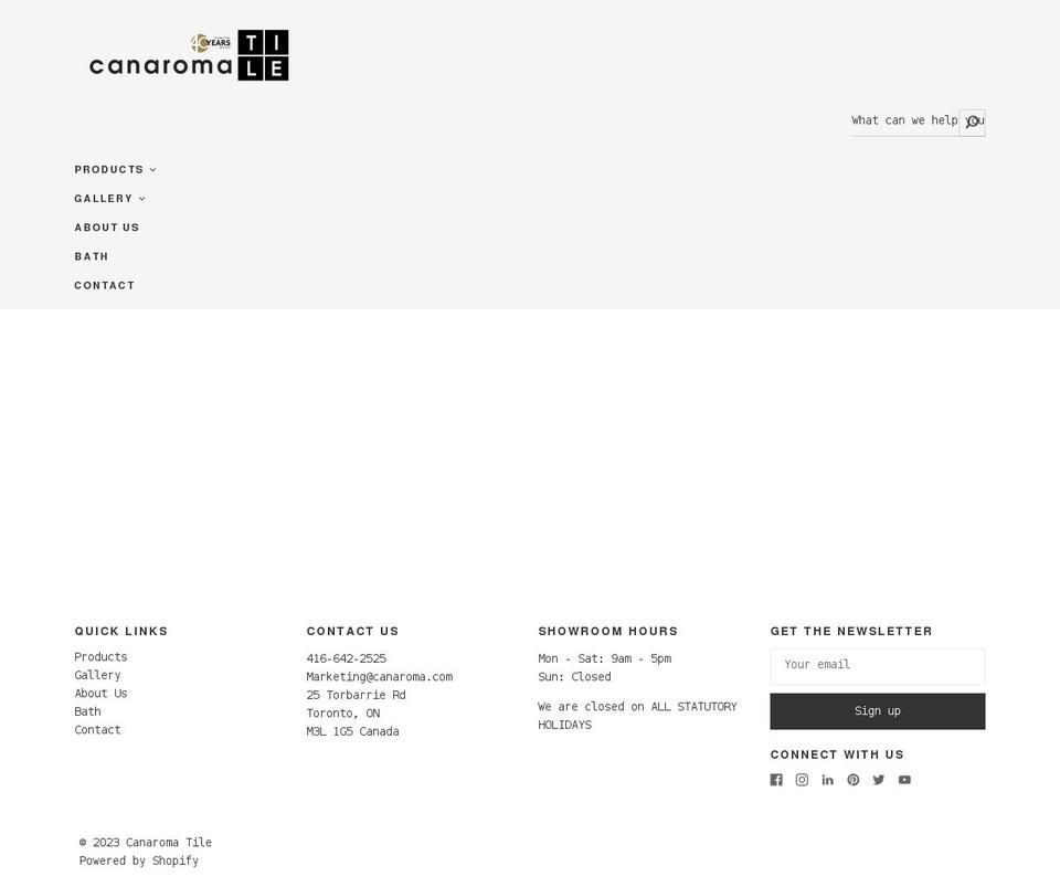 canaromatile.com shopify website screenshot