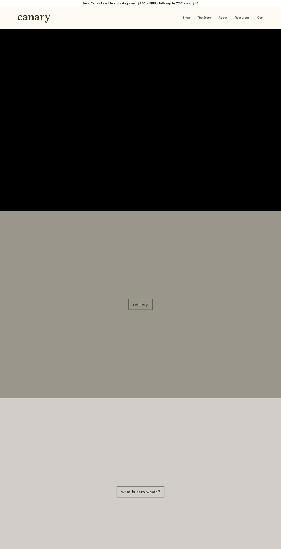 canarygoods.ca shopify website screenshot