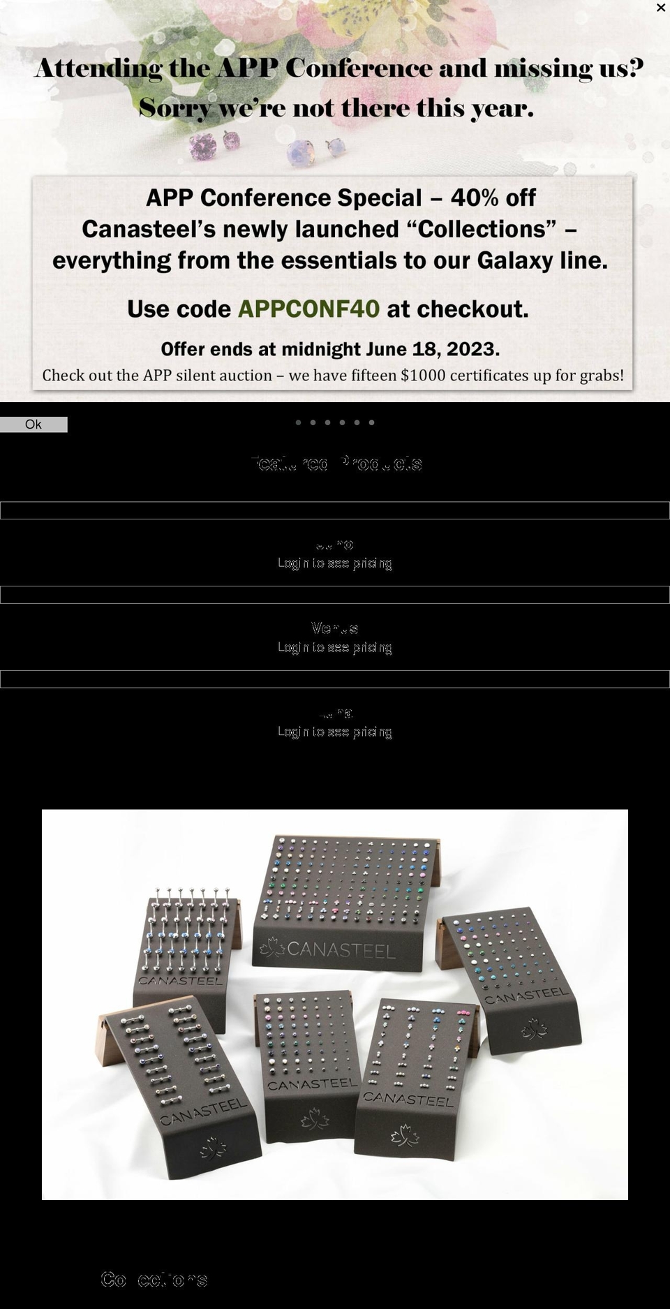 canasteeljewelry.ca shopify website screenshot
