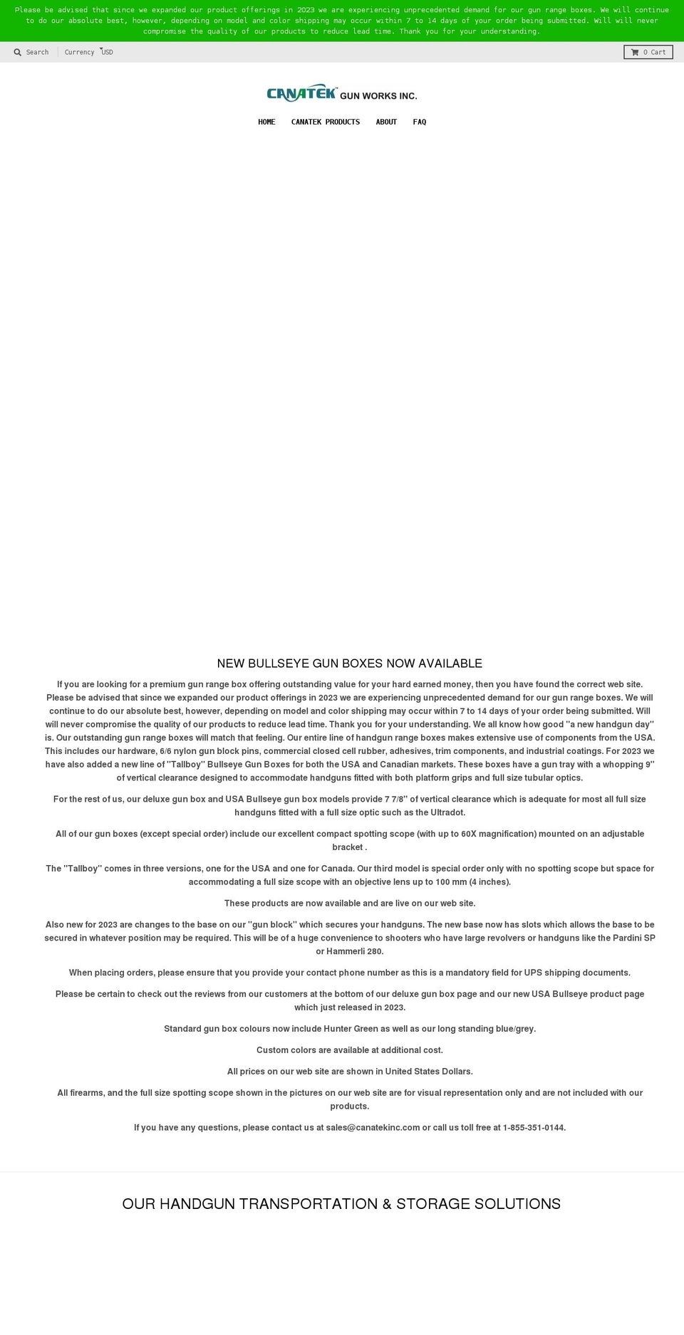 canatekgunworks.com shopify website screenshot