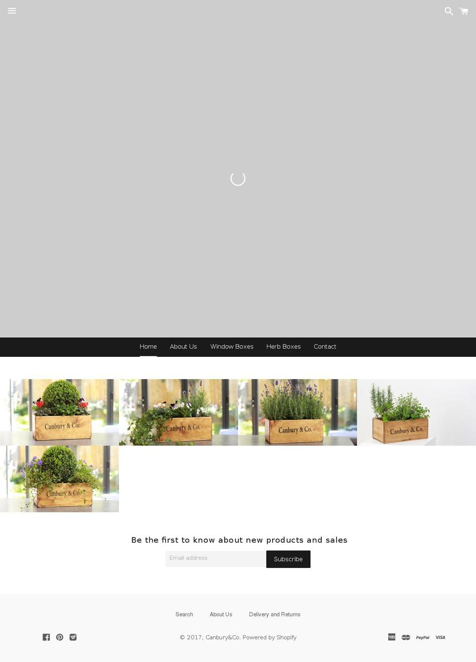 canburyandco.com shopify website screenshot