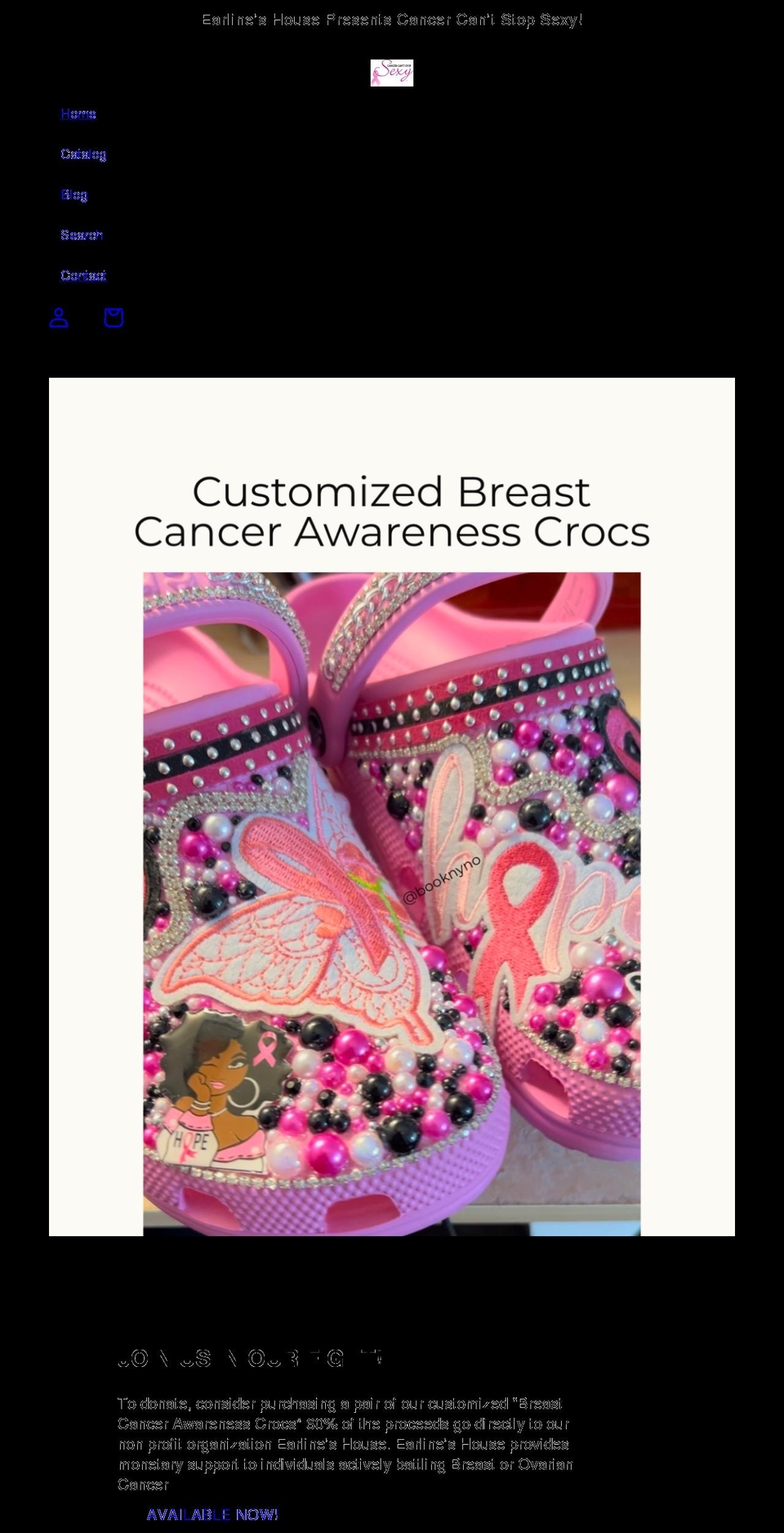 cancercantstopsexy.com shopify website screenshot