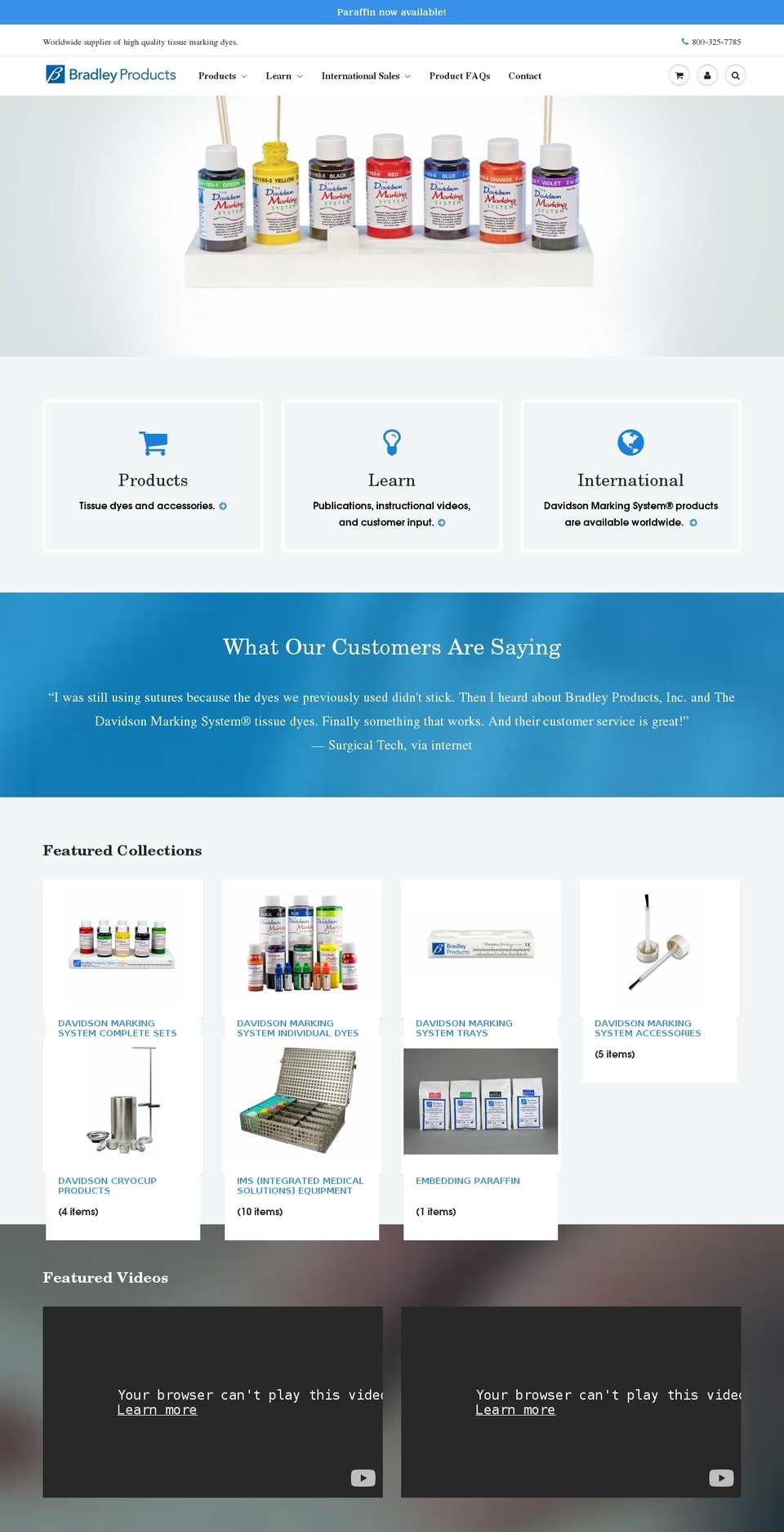 cancerdiagnosticsdyes.com — Shopify storefront screenshot
