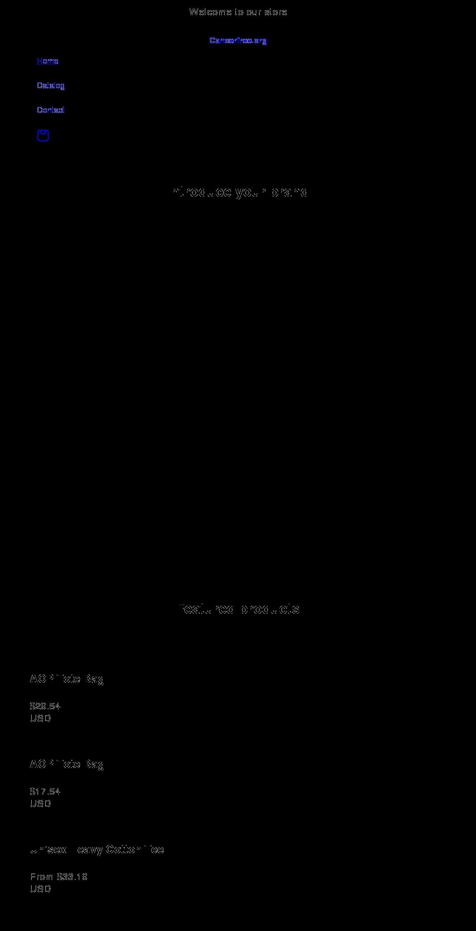 cancerfree.org shopify website screenshot