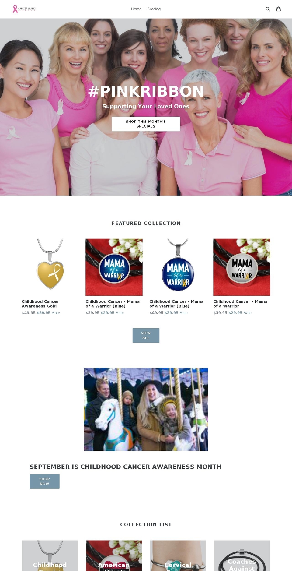 cancerlivingcenter.com — Shopify storefront screenshot
