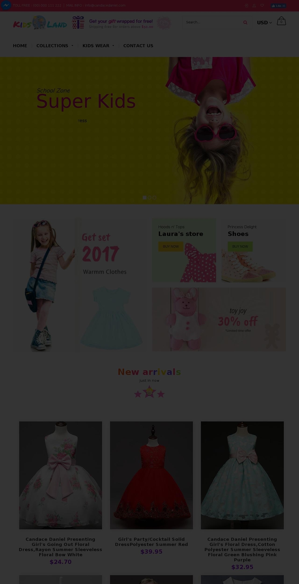 home-v1 Shopify theme site example candacedaniel.com