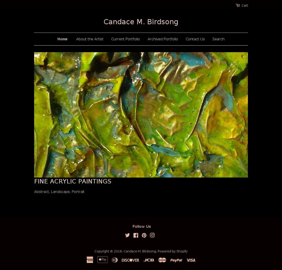 candacembirdsong.com shopify website screenshot