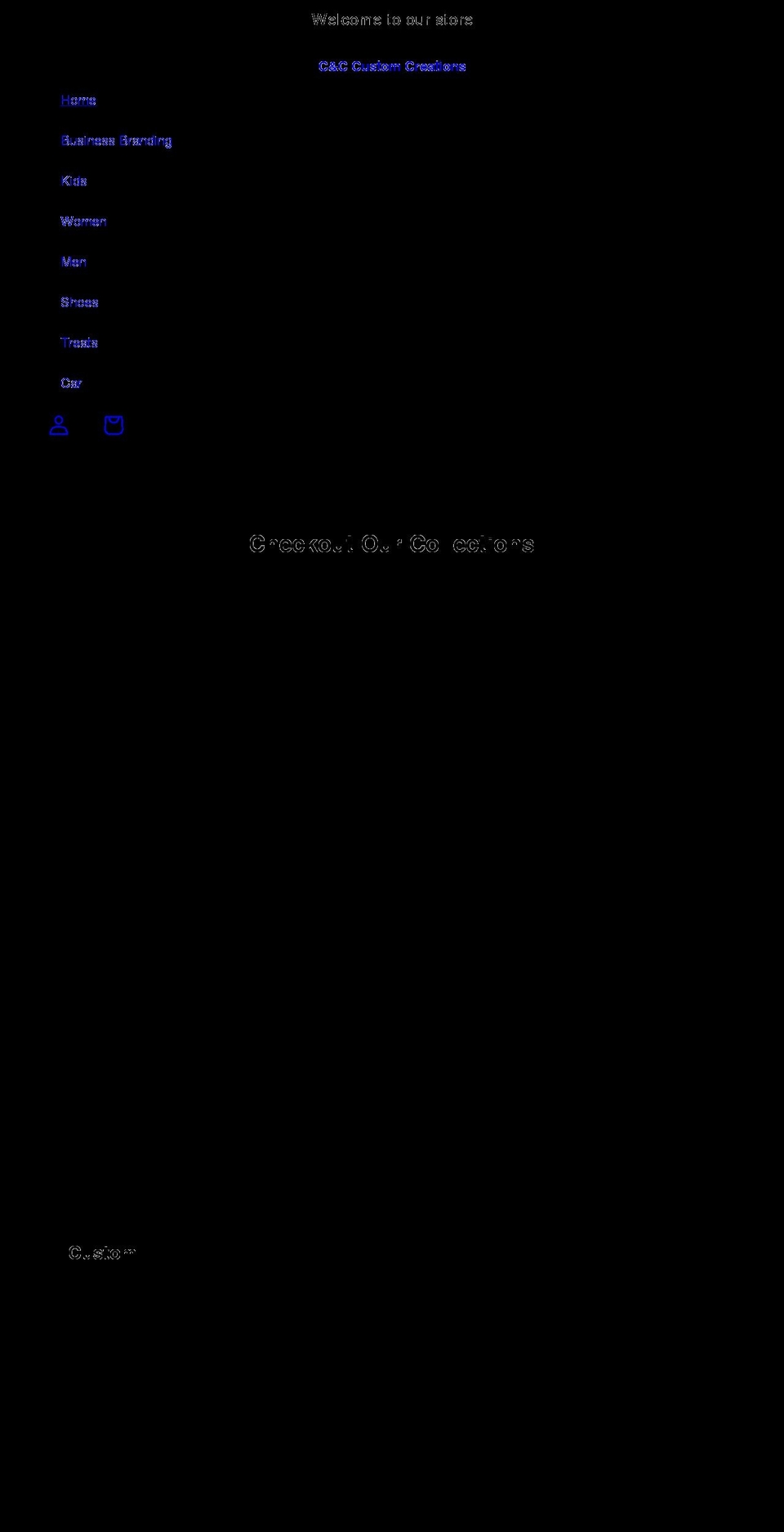 candccustomcreations.com shopify website screenshot