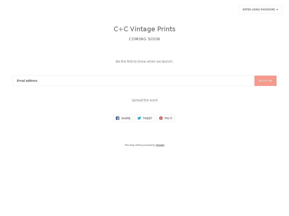 candcvintage.com shopify website screenshot
