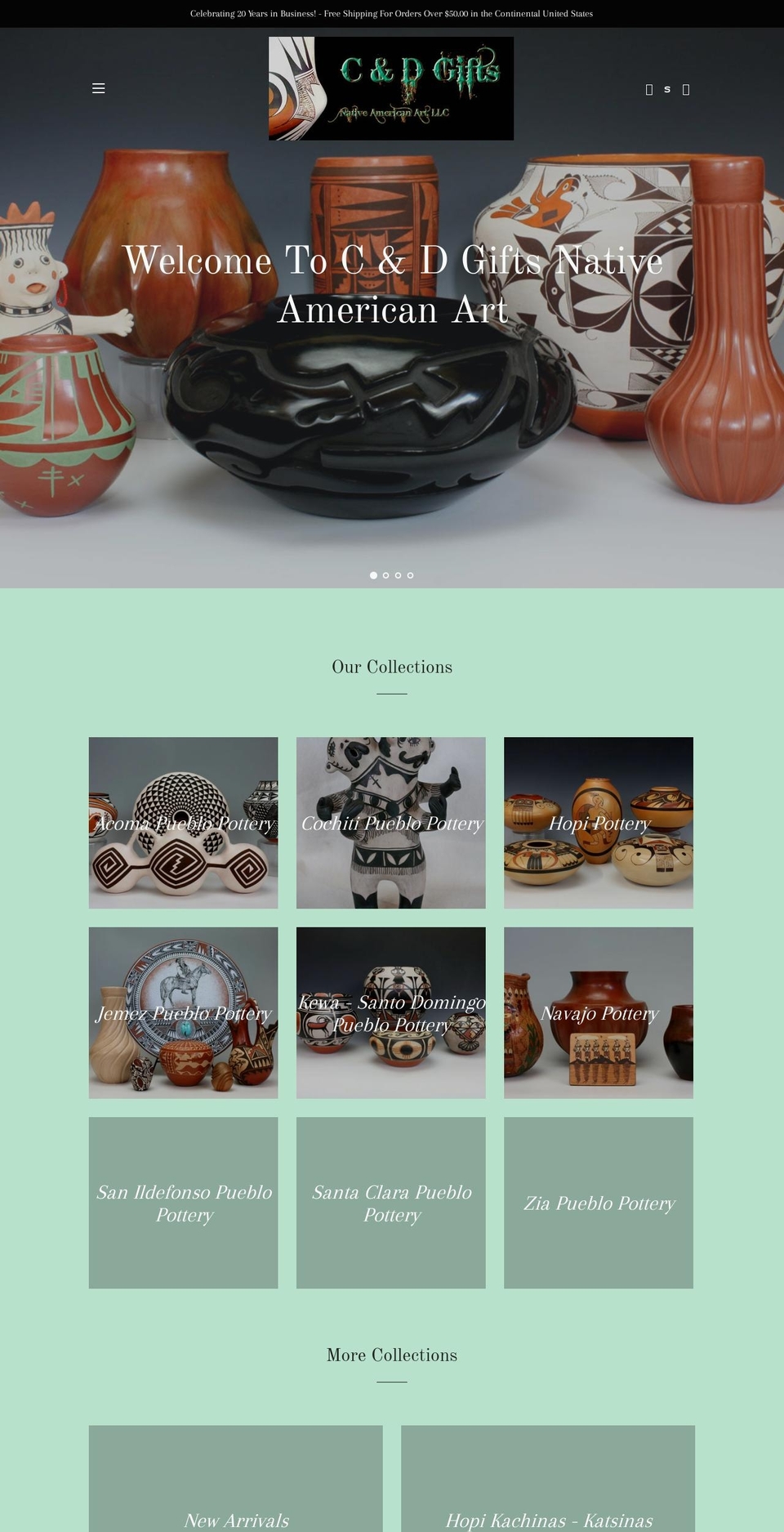 canddgiftsnm.com shopify website screenshot