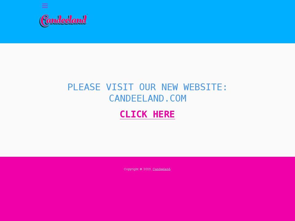 candeeland.co shopify website screenshot