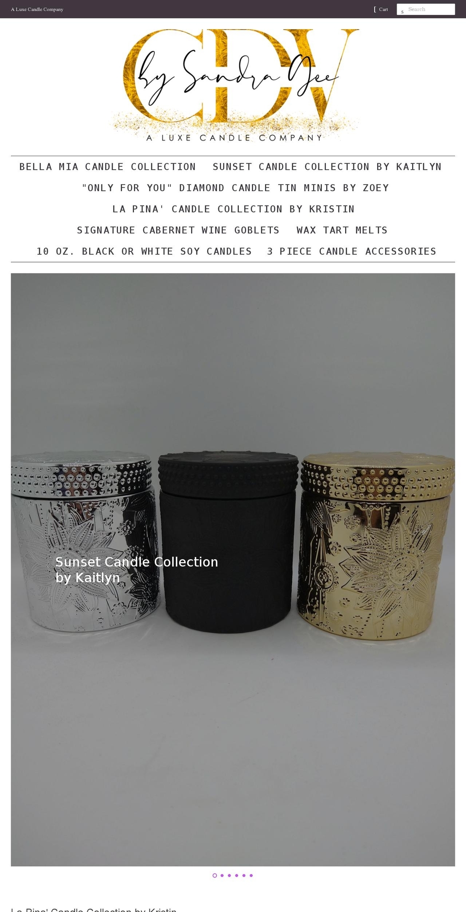 candelasdivino.com shopify website screenshot