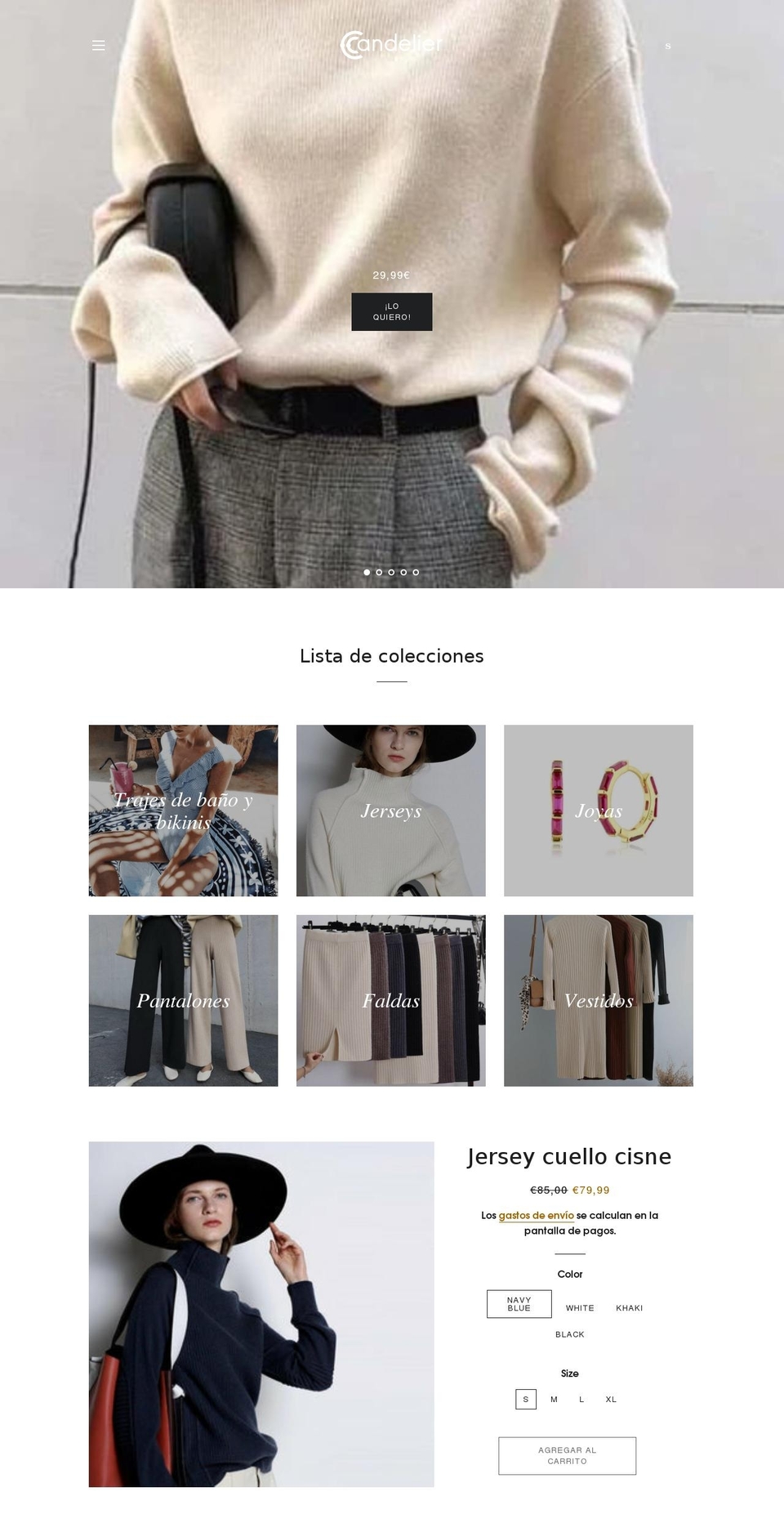 candeliermadrid.com shopify website screenshot