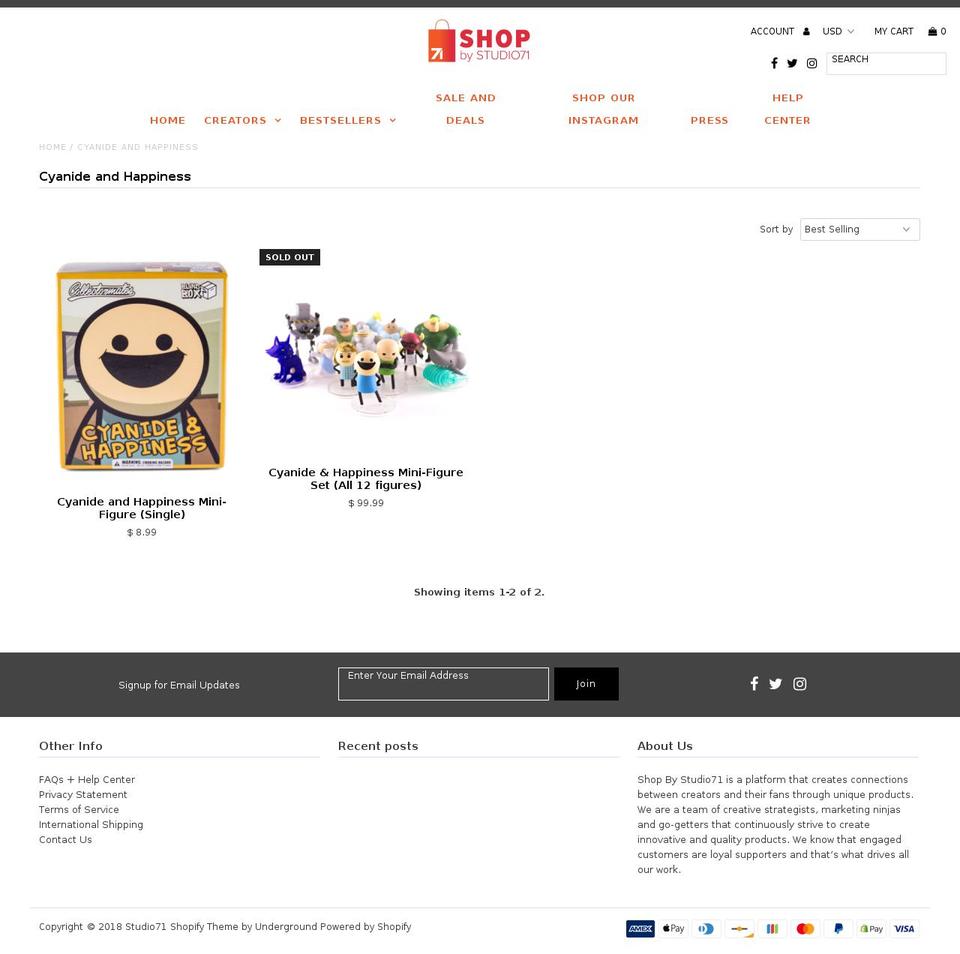 candhfigures.com — Shopify storefront screenshot