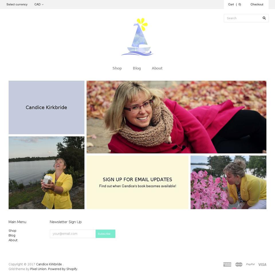 candicekirkbride.com shopify website screenshot