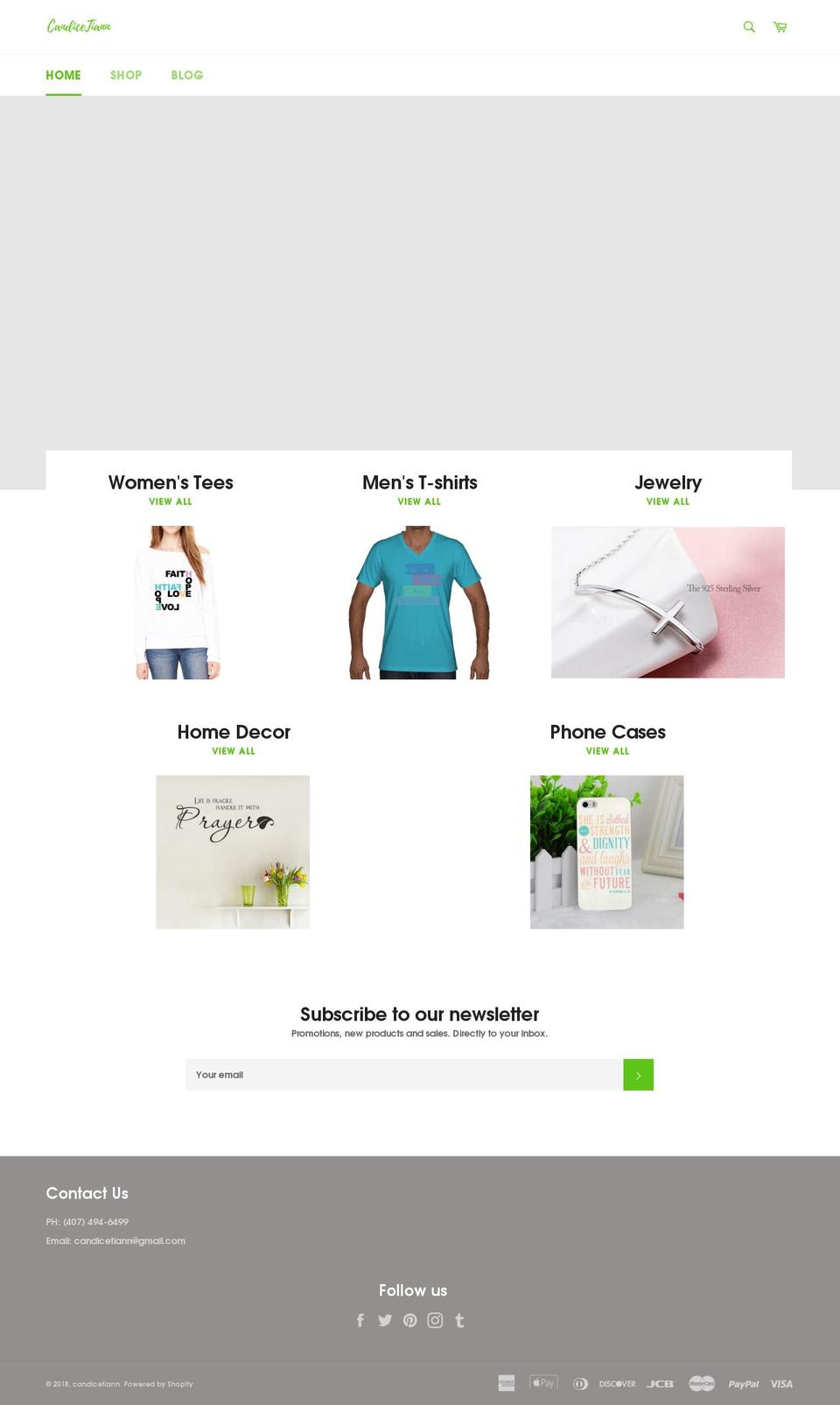candicetiann.com — Shopify storefront screenshot