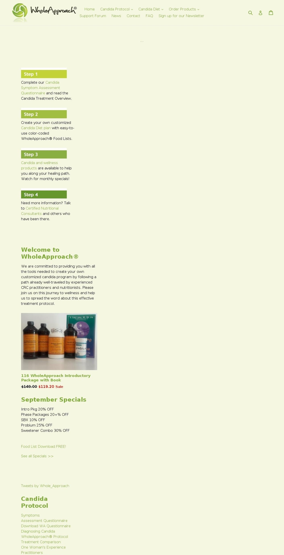 candidas.com — Shopify storefront screenshot