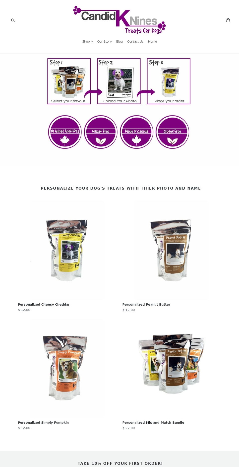 candidknines.com — Shopify storefront screenshot