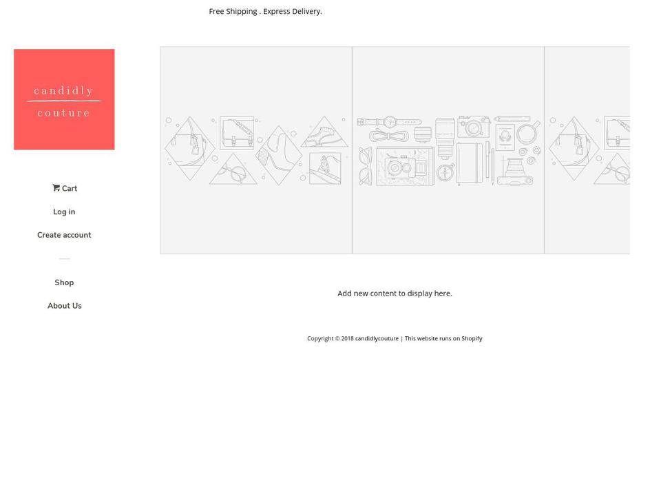 candidlycouture.com shopify website screenshot