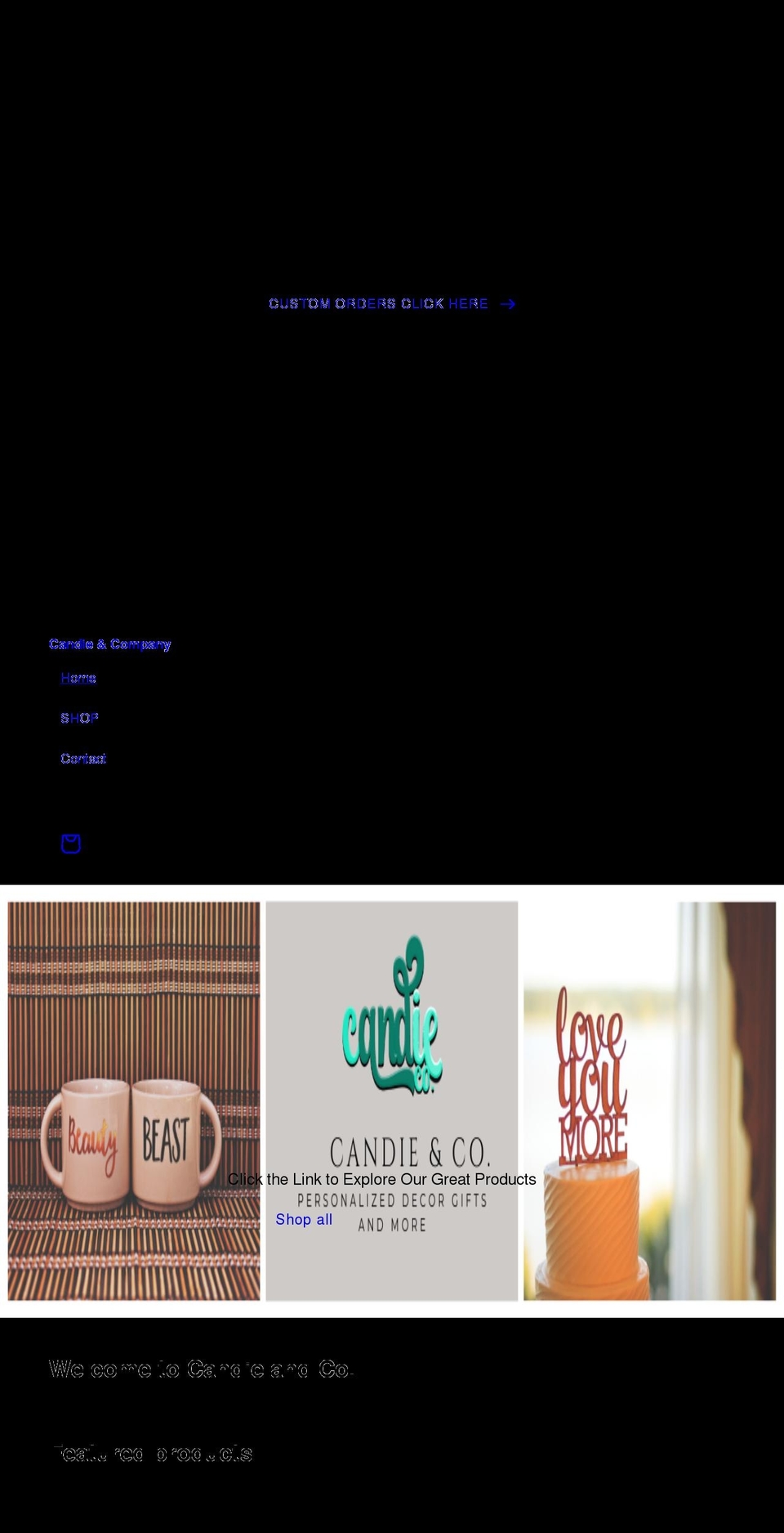 candieandco.com shopify website screenshot