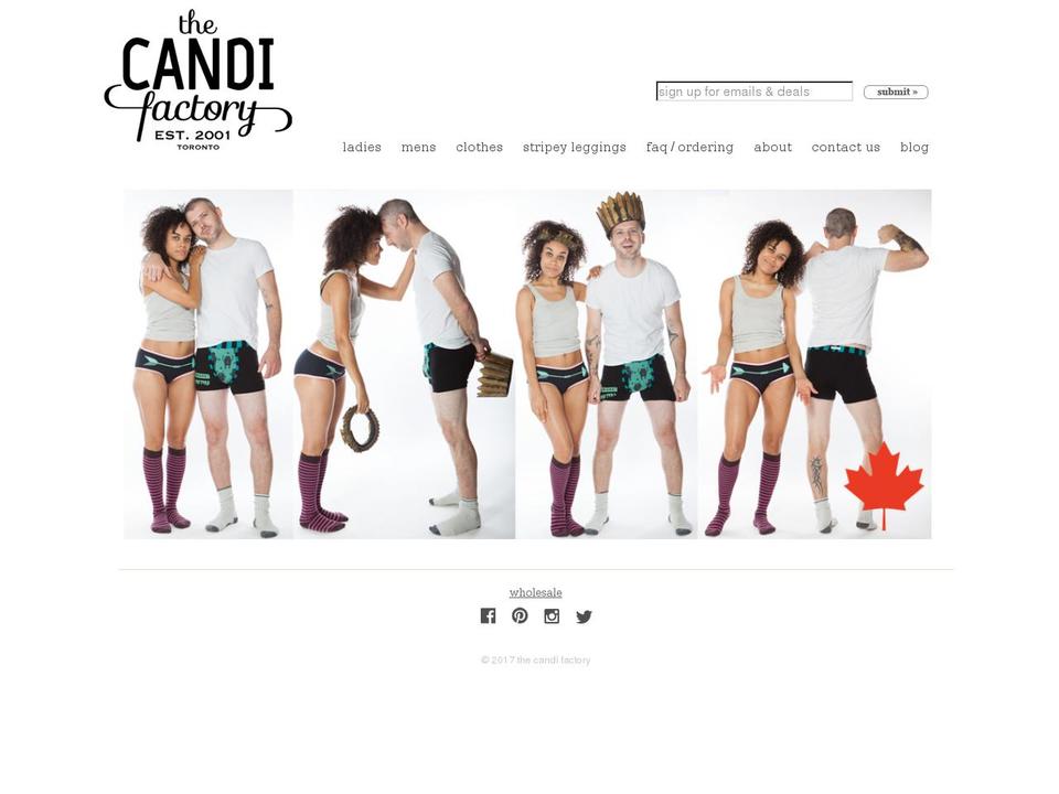 candifactory.com shopify website screenshot