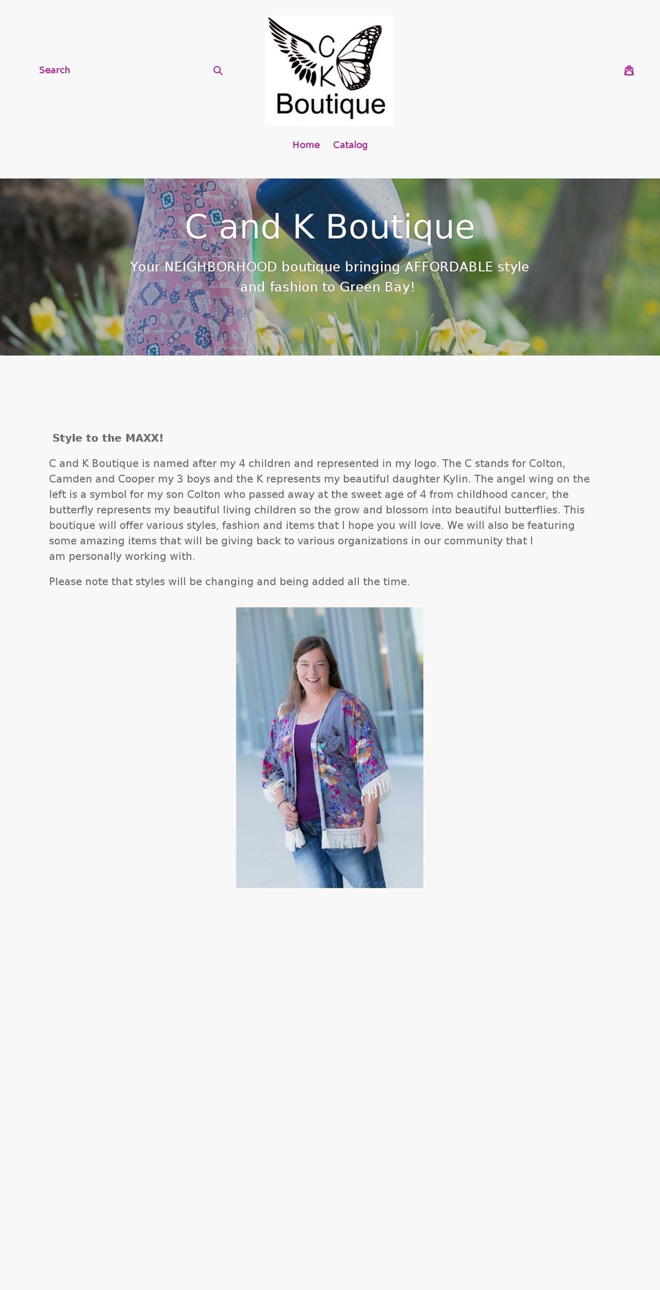 candkboutique.com — Shopify storefront screenshot