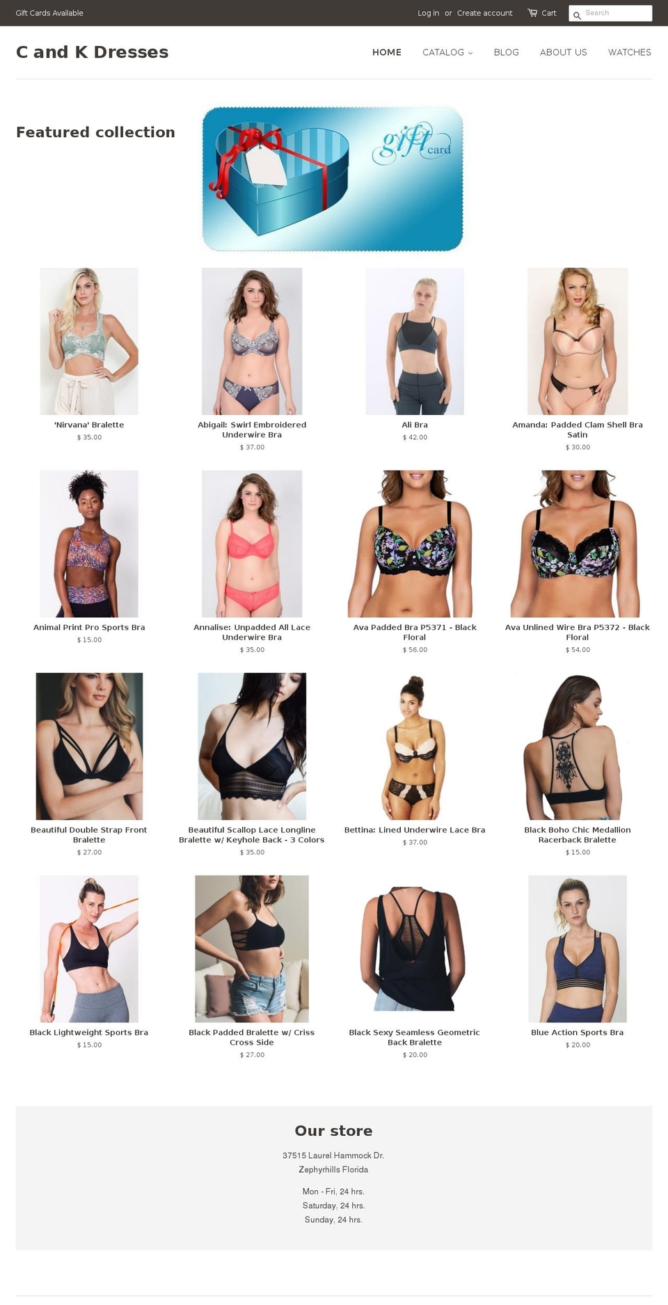 candkdresses.com — Shopify storefront screenshot