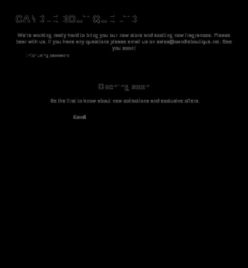 candleboutique.net shopify website screenshot