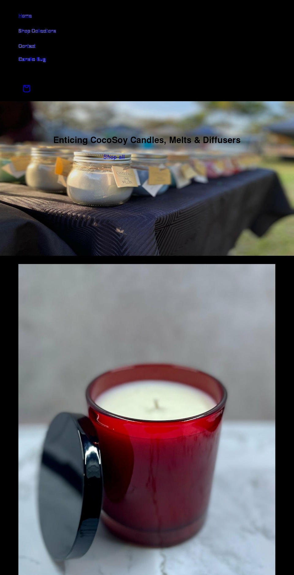 candlebug.com shopify website screenshot