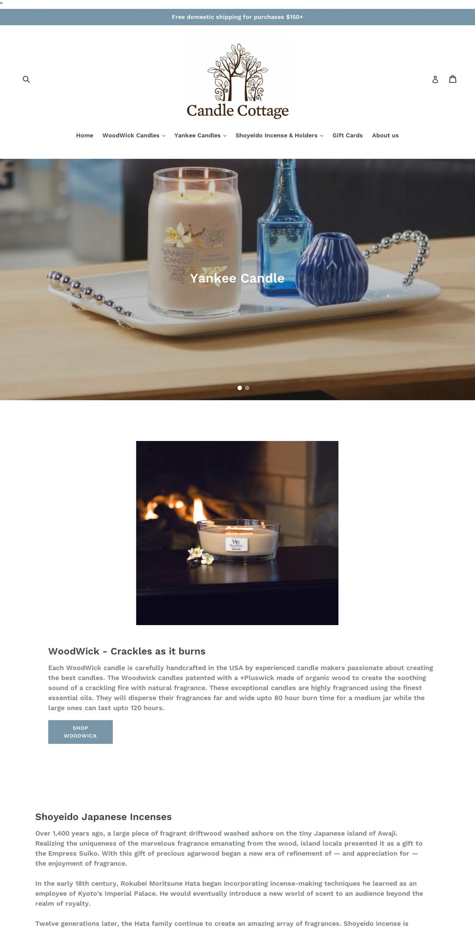 candlecottage.com.au shopify website screenshot