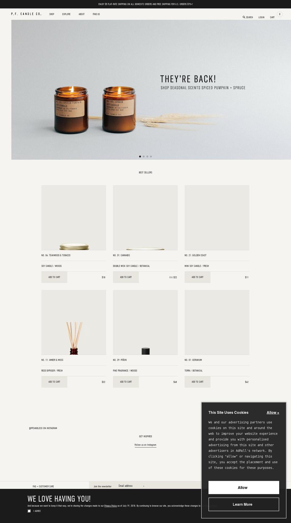 candlecult.com — Shopify storefront screenshot
