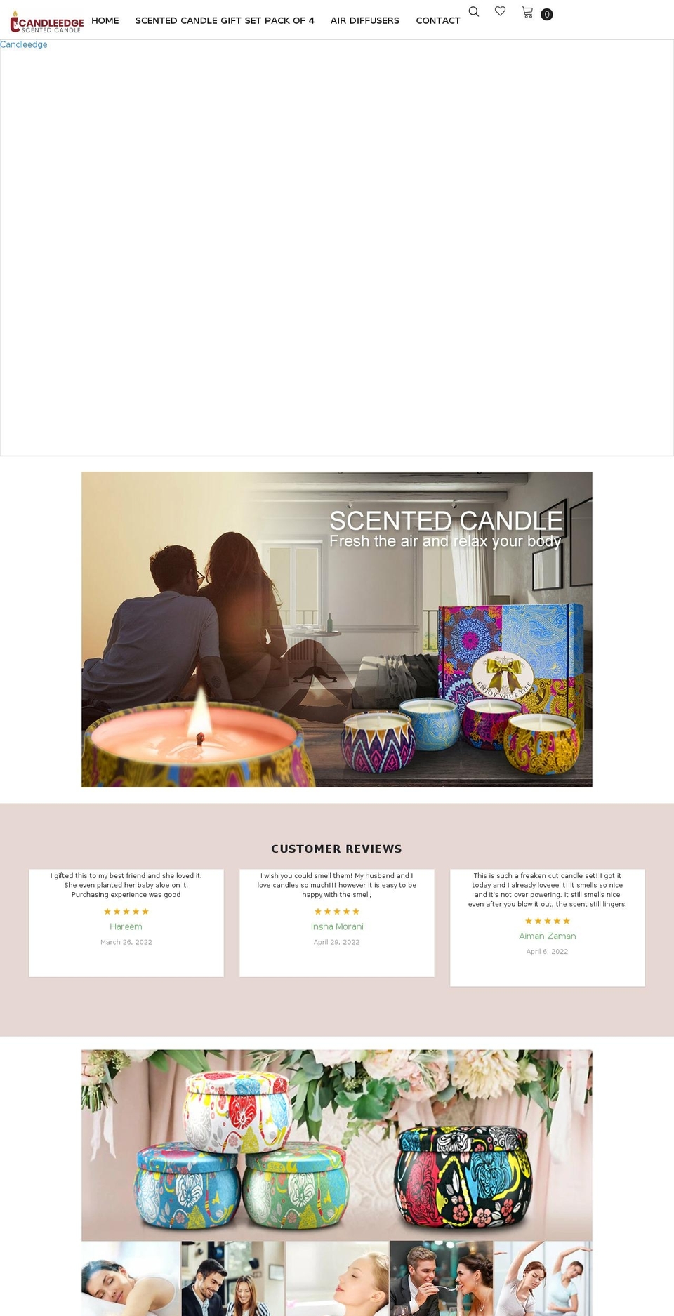 candleedge.com shopify website screenshot