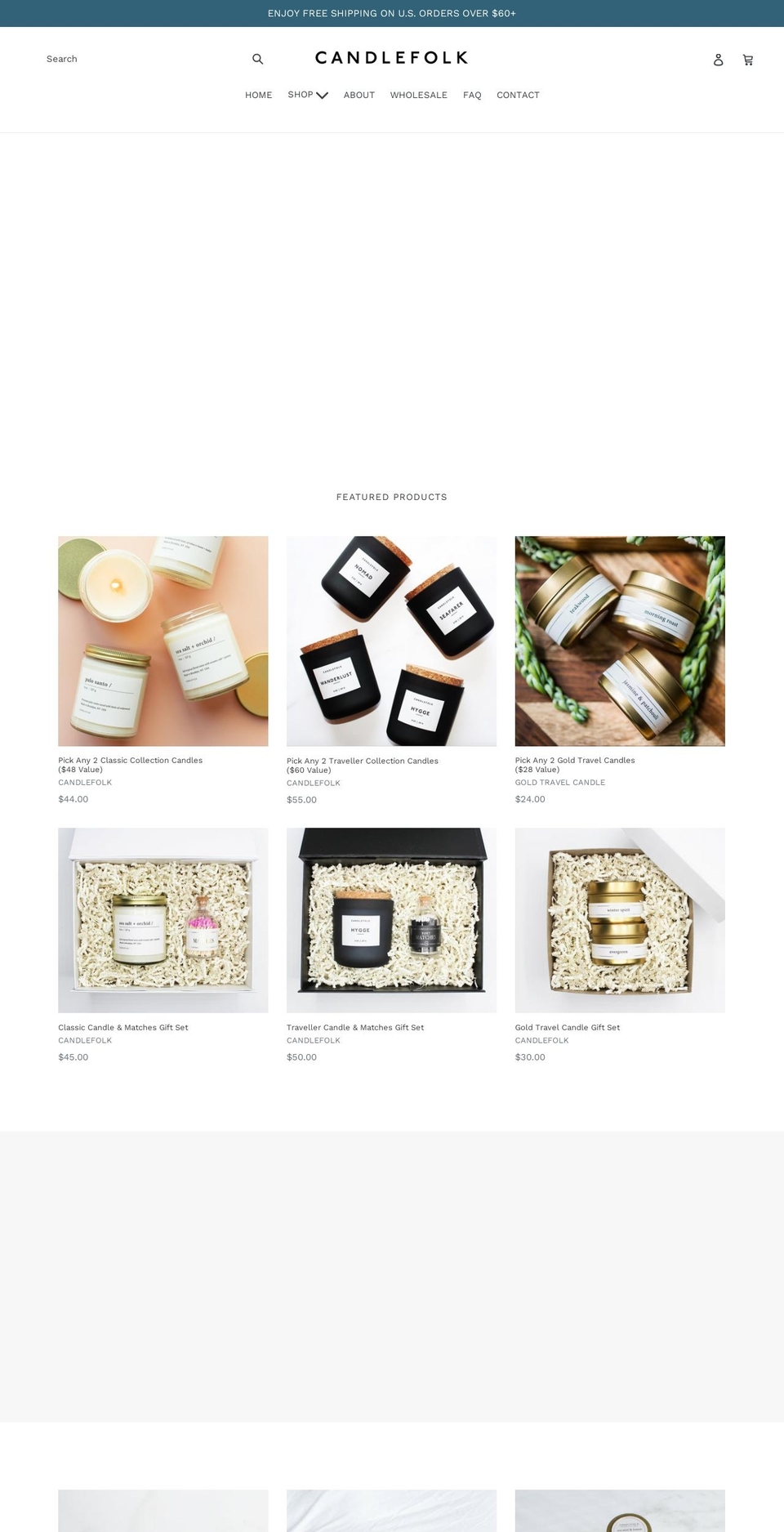 candlefolk.com shopify website screenshot