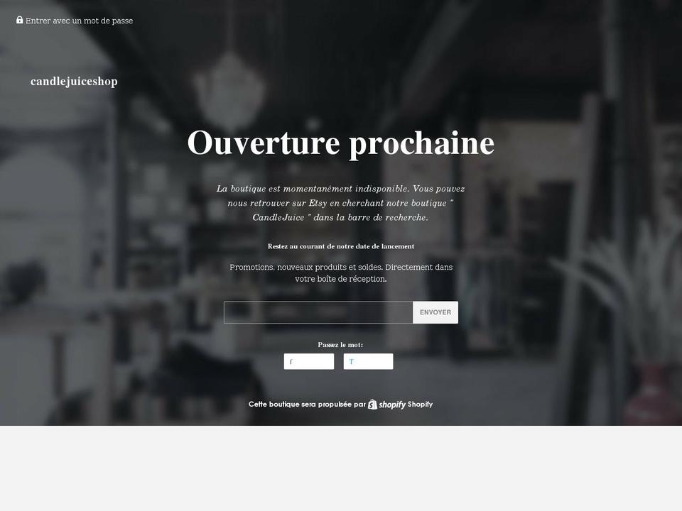 candlejuice.com shopify website screenshot