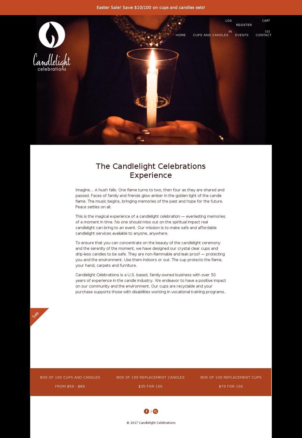candlelightcelebrations.com shopify website screenshot