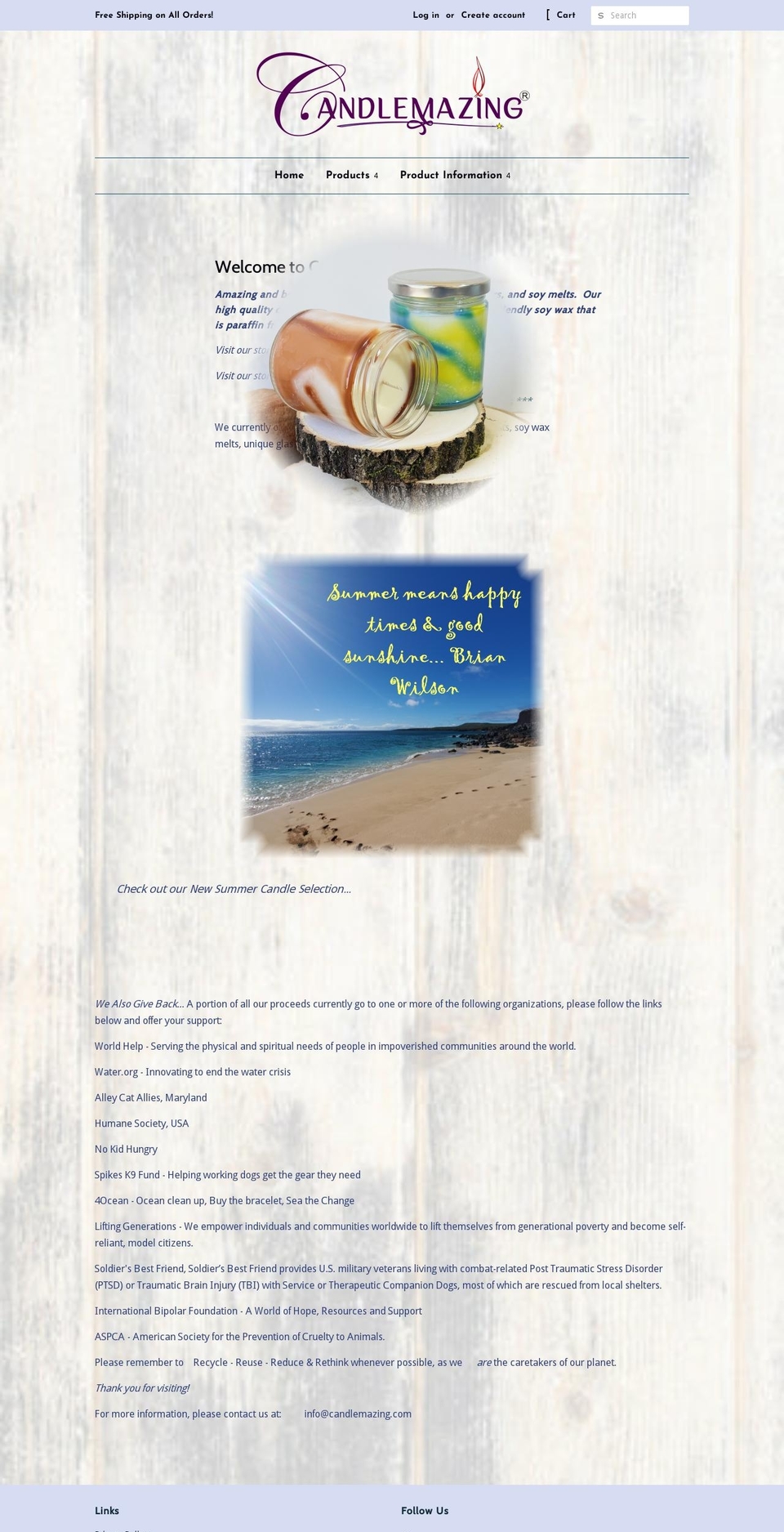 candlemazing.com — Shopify storefront screenshot