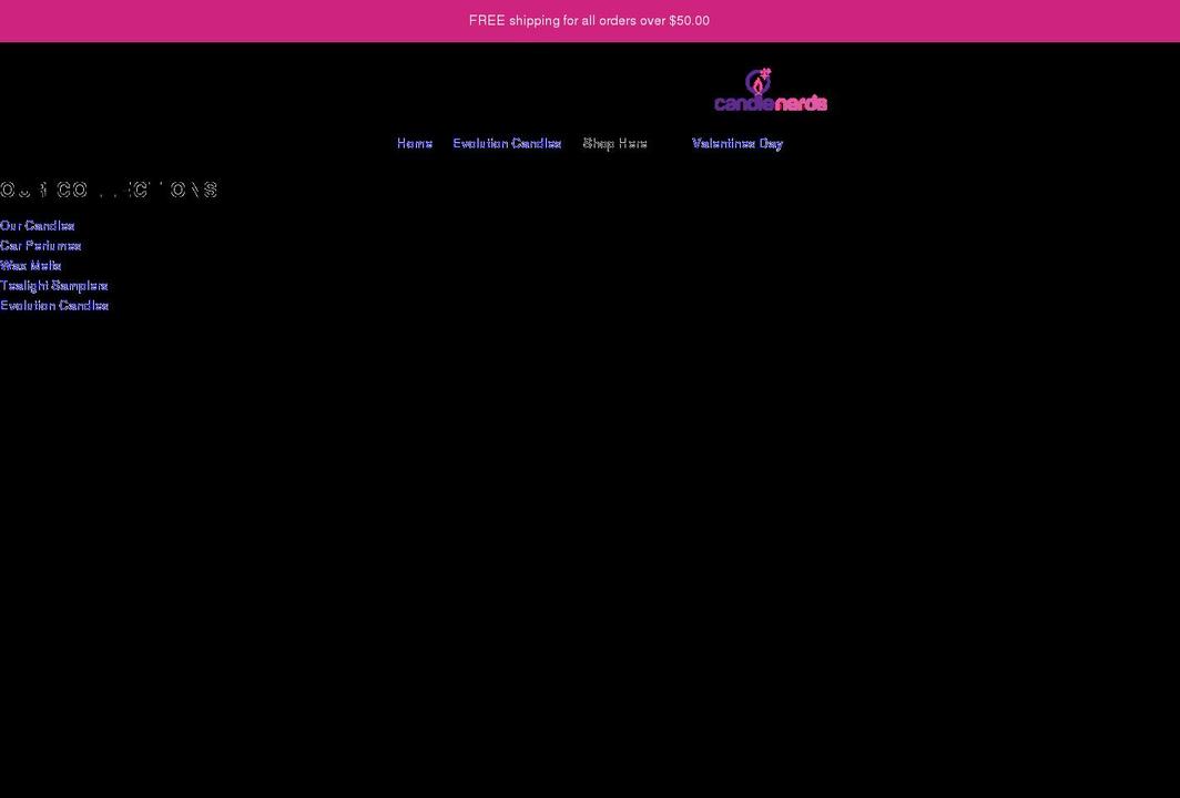 candlenerds.com shopify website screenshot