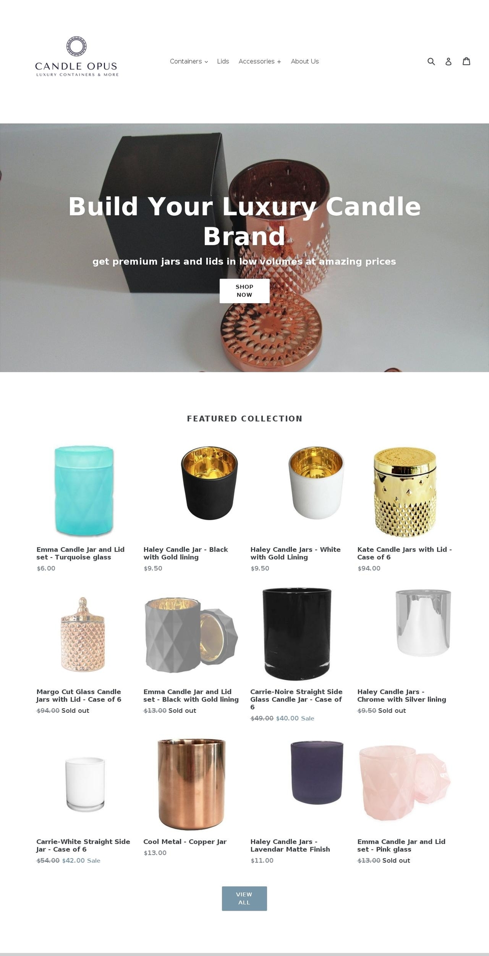 candleopus.com shopify website screenshot