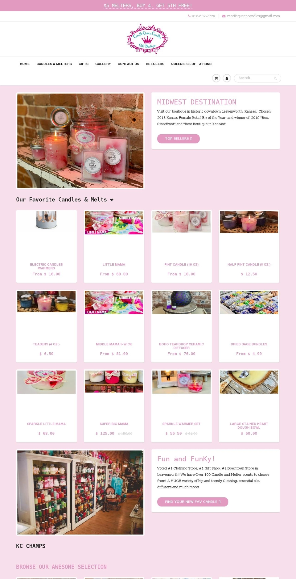 QUEEN Shopify theme site example candlequeencandles.com