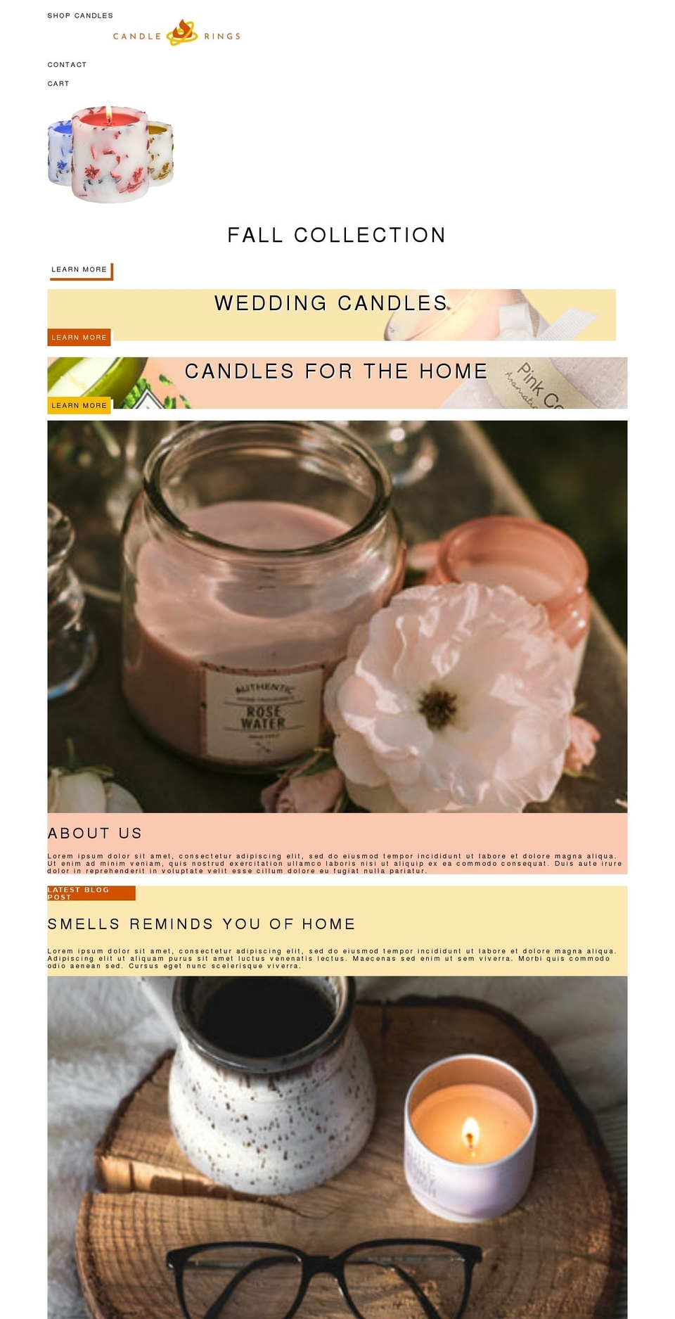 shopify-base-theme Shopify theme site example candlerings-julie.myshopify.com