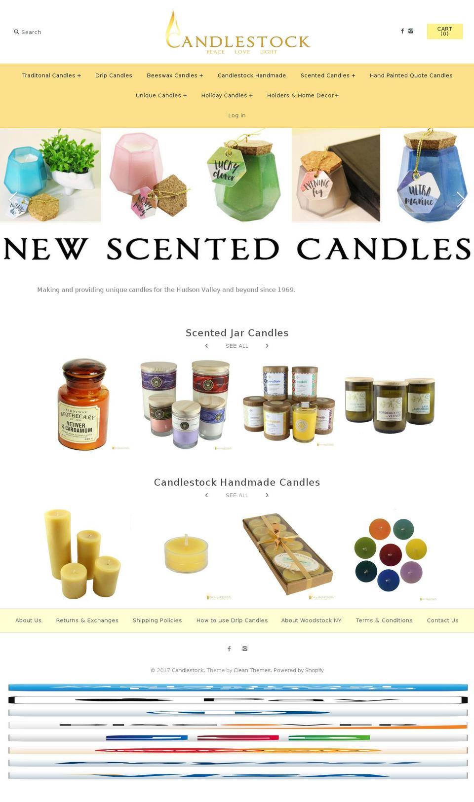 candlestock.com shopify website screenshot