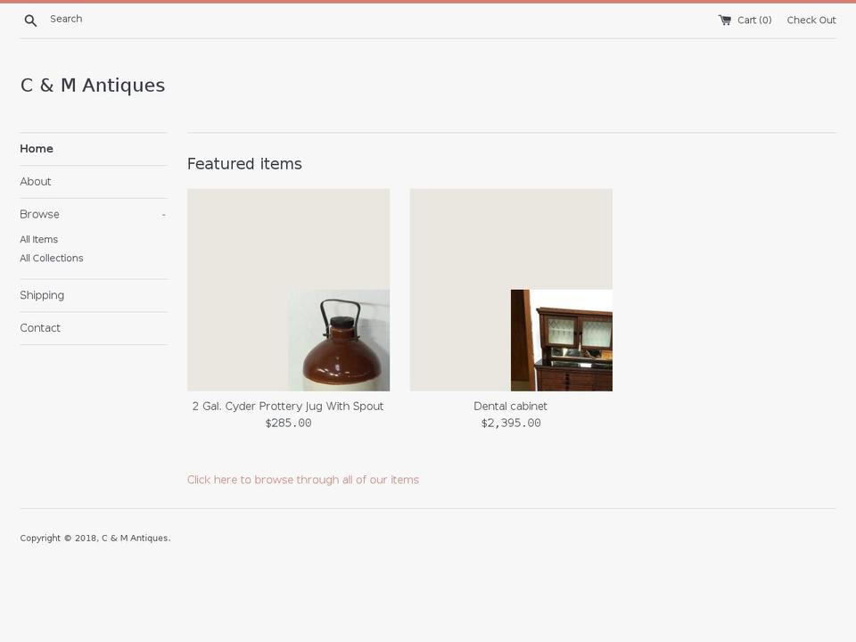 candmantiques.com shopify website screenshot