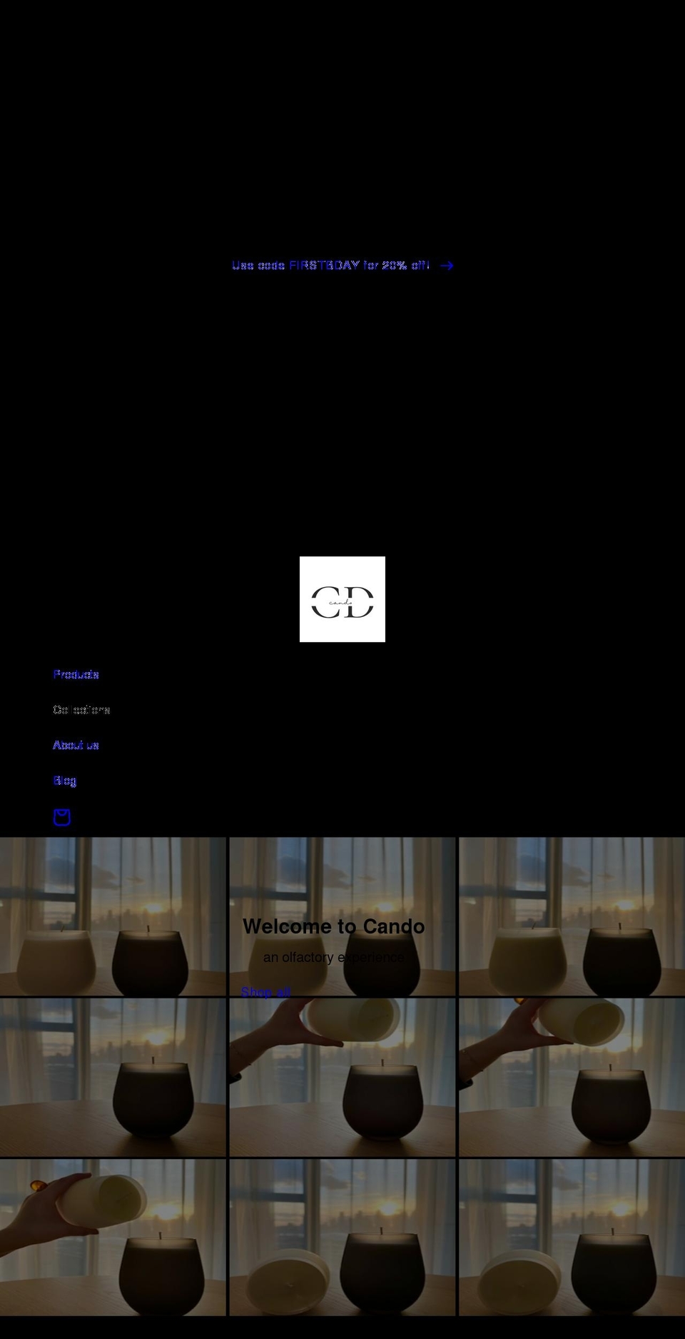 candocandle.com shopify website screenshot