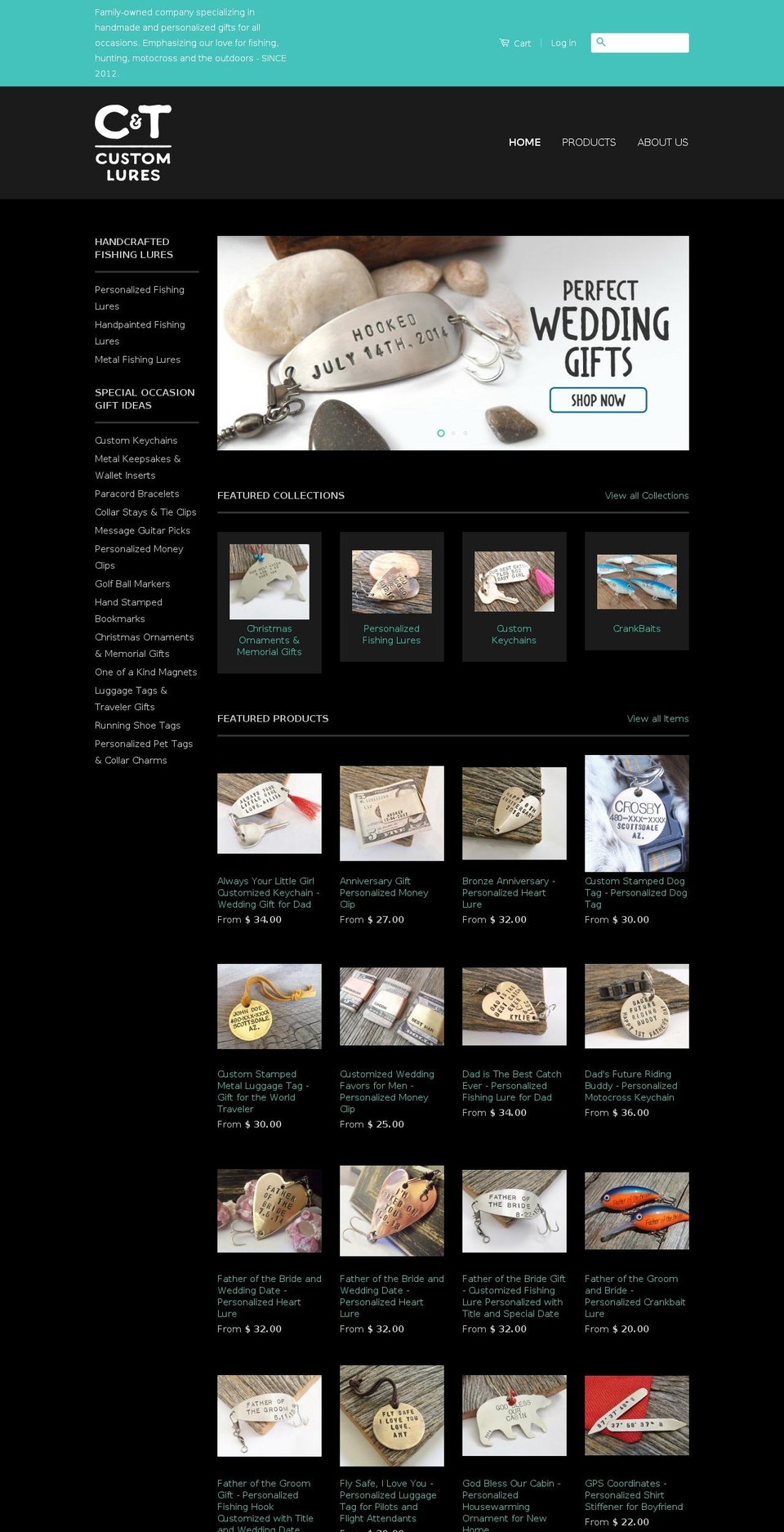 candtcustomlures.com shopify website screenshot