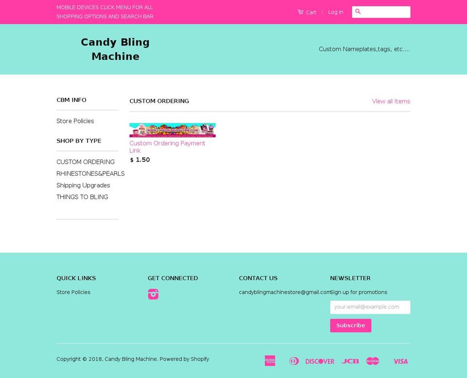 Classic - WH Shopify theme site example candy-bling-machine.myshopify.com